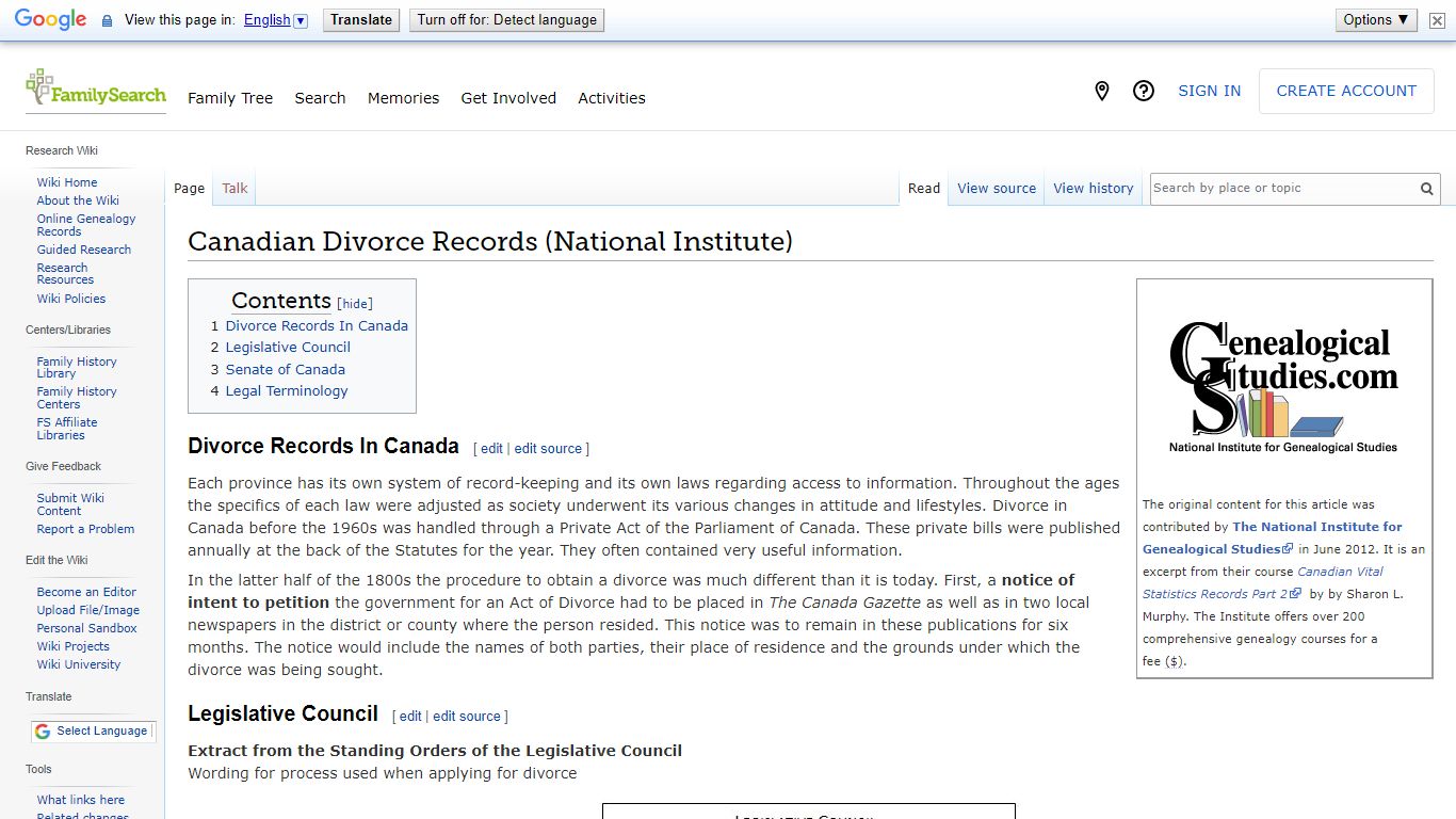 Canadian Divorce Records (National Institute) • FamilySearch